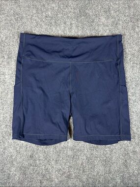 Athleta Ultimate Stash Pocket 7” Biker Short Navy Women’s Size XL